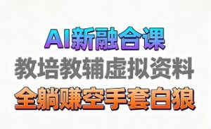 育儿教学教培新玩法,AI生成教学视频,市场大,操作简单,变现天花板非常高-学习笔记资源库