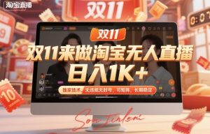 双11来做淘宝无人直播,日入1K+,独家技术,无违规无封号,可矩阵,长期稳定【揭秘】-学习笔记资源库