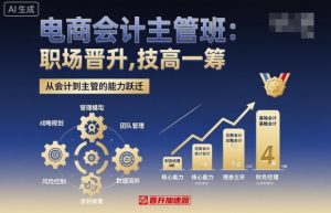 电商会计主管班,职场晋升,技高一筹-学习笔记资源库