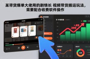 某带货爆单大佬用的剧情长视频带货搬运玩法，需要配合收费软件操作-学习笔记资源库